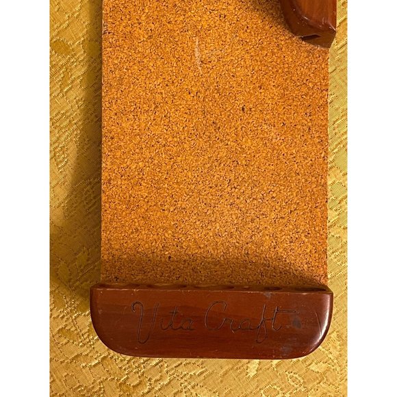Mid Century Sleek Vita Craft Knife Holder Wood And Cork - Picture 6 of 9